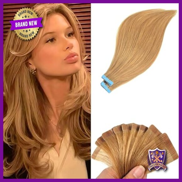 Human Hair Tape-In Extensions 14 Inch Straight Reusable 20 Pieces main image 5